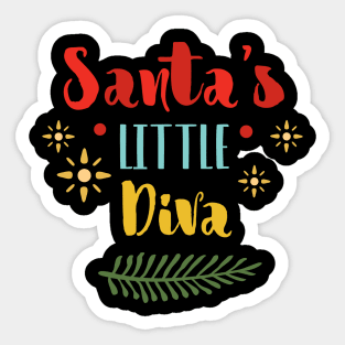 santa s little diva Sticker